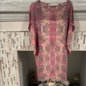 Twelfth Street by Cynthia Vincent Pink and Purple Mini Dress